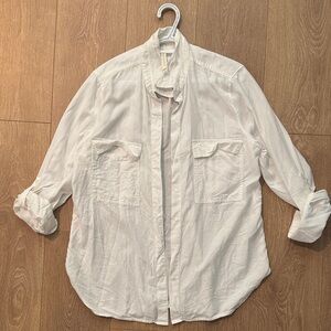 Aritzia Cream Button Down Shirt